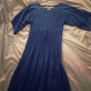 Dark Blue Mid-Length Dress